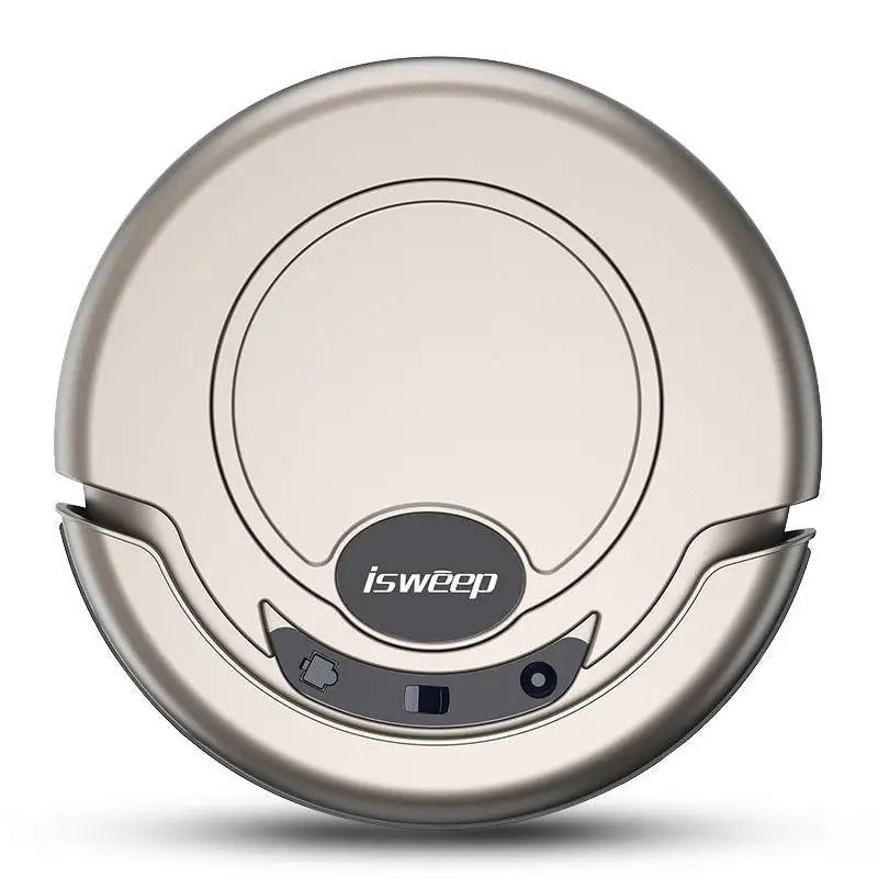 Silver home guardians intelligent cleaning robot s320 with sleek circular design and minimalist dust collection box control panel