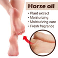 Horse oil foot cream with plant extract and fresh fragrance for moisturizing care of dry and cracked feet