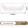 White freckles face tattoo stickers with gold star and moon designs featuring hot silver stamping heart detail
