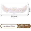 White freckles face freckle tattoo stickers with gold hot stamping details and silver stamping heart design