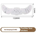 White freckle tattoo stickers with silver stamping heart star and droplet designs for decorative face use