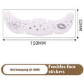White freckle tattoo stickers with silver stamping heart designs featuring hearts lips and stars for decorative use