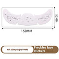 White freckle tattoo stickers featuring silver stamping heart and dot designs for decorative face use