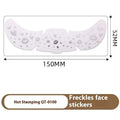 White freckle tattoo stickers with silver stamping heart and lip designs for decorative stamping heart freckle use
