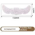 White freckles face freckle tattoo stickers with delicate silver stamping heart star and moon pattern design