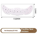 White freckle tattoo stickers with silver stamping heart design featuring star hot stamping for decorative use