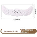 White freckles face freckle tattoo stickers with subtle silver stamping heart design for decorative use