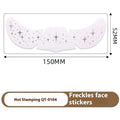 White freckles face stickers with silver stamping heart design featuring hot silver stamping heart freckle tattoo stickers