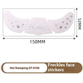 White freckles face freckle tattoo stickers with silver stamping heart butterfly and dot hot stamping design