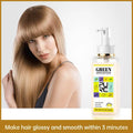 Clear glass bottle huanran hair conditioner with white pump and gold accent for hair moisturizing and green energy boosting
