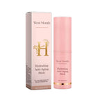Pink cylindrical hyaluronic acid hydrating anti-aging stick with gold lettering in a matching pink royale essence lux box