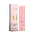 Pink cylindrical hyaluronic acid hydrating anti-aging stick in matching pink royale essence lux box with gold lettering