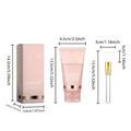 Pink hydrating collagen peel-off mask set with matching tube and silver brush for nighttime moisturizing care