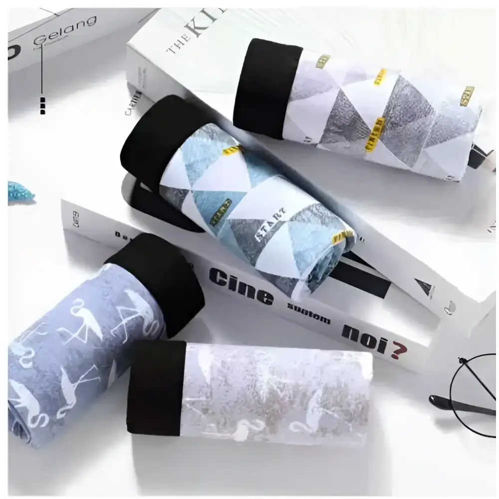 Non-marking ice silk modal men's boxer briefs 4 boxes Button Full Cup Plus Size Bra Without Wi Royalessencelux