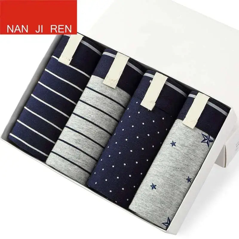 Non-marking ice silk modal men's boxer briefs 4 boxes Button Full Cup Plus Size Bra Without Wi Royalessencelux