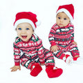 Infant baby boys girls christmas santa plaid romper in red and green with snowflake bear and merry xmas patterns