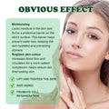 A woman with light brown hair gently touches her face showcasing radiant skin with intensive anti aging essences silver dropper bottles