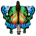 Iridescent butterfly talma halloween wing cape with vibrant detailed patterns and soft fabric finish shown from back side