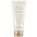 White tube of isa knox true turnover 28 advanced cleansing foam with gold cap and leaf design removes impurities
