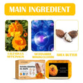 Jaysuing body soap skin tightening herbal bar with calendula officinalis and shea butter in amber package with black label featuring floral design