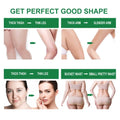 Beige seamless body shaper designed to contour thighs arms and waist for effective jaysuing ginger abdominal slimming cream use