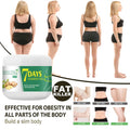 White cylindrical container of jaysuing ginger abdominal slimming cream with green label and ginger root images