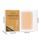 A beige rectangular jayswing invisible concealer adhesive skin mask patch for scar and tattoo concealment