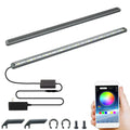 Gray led light strip with ribbed design and integrated circuit board for jenklight smart aquarium 47 to 51 inch fish tank