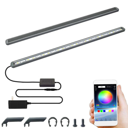 Jenklight Smart Aquarium Light with App Timer Dynamic Lighting Landscape for 47 - 51 Inch Fish Tank 7/24 Auto Power On/Off RGBW Full Spectrum Aquarium Lighting - Royalessencelux