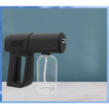 Black handheld k5 pro electric sanitizer sprayer with transparent glass container nano disinfection gun
