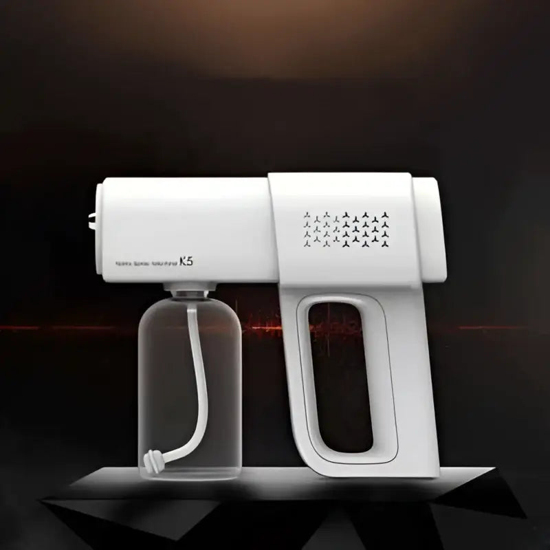 White plastic k5 pro electric sanitizer sprayer with transparent tank and patterned grille nano disinfection gun