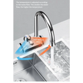 Chrome finished kitchen electric water heater faucet with digital display showing temperature and dual hot cold flow control