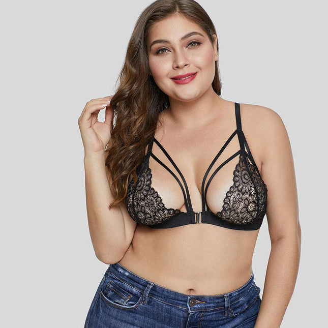 Lace Black Floral Plus Size Underwear - Royalessencelux