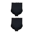 Black lace high waisted triangle seamless bodysuit made of smooth stretch fabric with seamless waist pants design