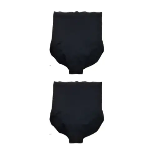 Black lace high waisted triangle seamless bodysuit made of smooth stretch fabric with seamless waist pants design