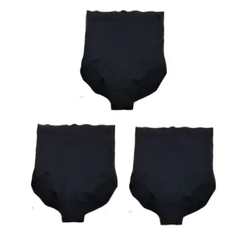 Black textured briefs of lace high waisted ladies triangle seamless bodysuit with seamless waist pants design