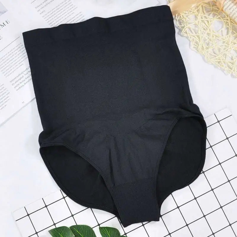 Black lace high waisted seamless waist pants briefs from the triangle seamless bodysuit collection
