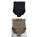 Black and beige lace high waisted triangle seamless bodysuit with shapewear briefs for seamless waist pants support