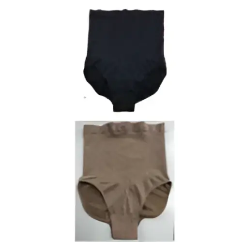 Black and beige lace high waisted triangle seamless bodysuit with shapewear briefs for seamless waist pants support