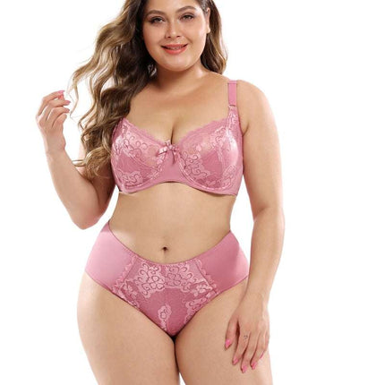 Lace plus size bra set - Royalessencelux