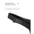 Black adjustable shoulder strap with matte plastic buckle on lace steel ring plus size gold trim bra back view