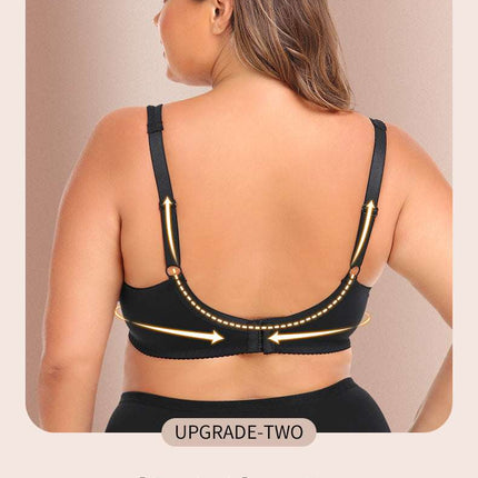 Lace Steel Ring Plus Size Women's Bra - Royalessencelux