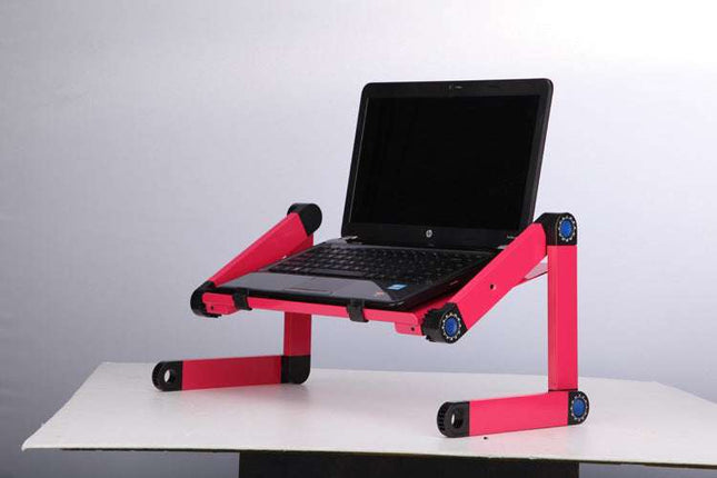 Laptop Table Stand With Adjustable Folding Ergonomic Design Stand Notebook Desk For Ultrabook Netbook Or Tablet With Mouse Pad - Royalessencelux