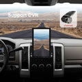 Black and silver large screen vehicle video player navigator with vertical touchscreen display mounted in center console