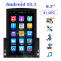 Black android 10.1 large screen vehicle video player navigator with 9.7 inch touchscreen and 1+16gb ram