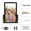 Black 10.1-inch android car stereo with touchscreen display and usb ports large screen vehicle video player navigator
