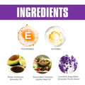 The back side of lavender body deodorant stick showing ingredients vitamin e and glycerin in aluminum free formula