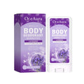 White oceaura lavender body deodorant stick with aluminum free formula in purple packaging for whole body use