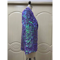 Lavender sequin fashion suit blazer in shimmering purple with iridescent metallic discs for high dinner party wear