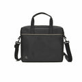 Black nylon leader laptop bag with top handle and adjustable shoulder strap for versatile carrying options